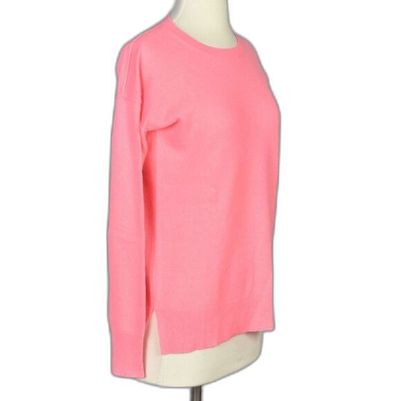 Aqua Cashmere Coral Long Sleeve Crew Neck Sweater Size XS - Picture 2 of 5